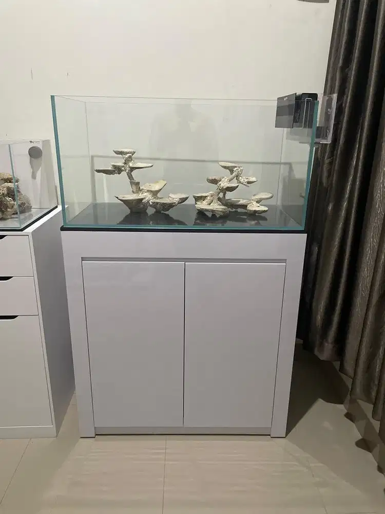 dijual reeftank baru vivaria optic clear 90x45x45 full set