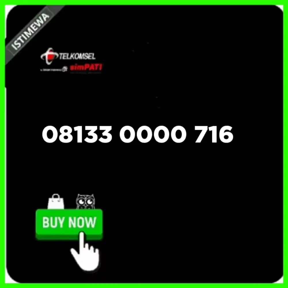 Kartu perdana nomor Cantik simpati Telkomsel 11 digit super