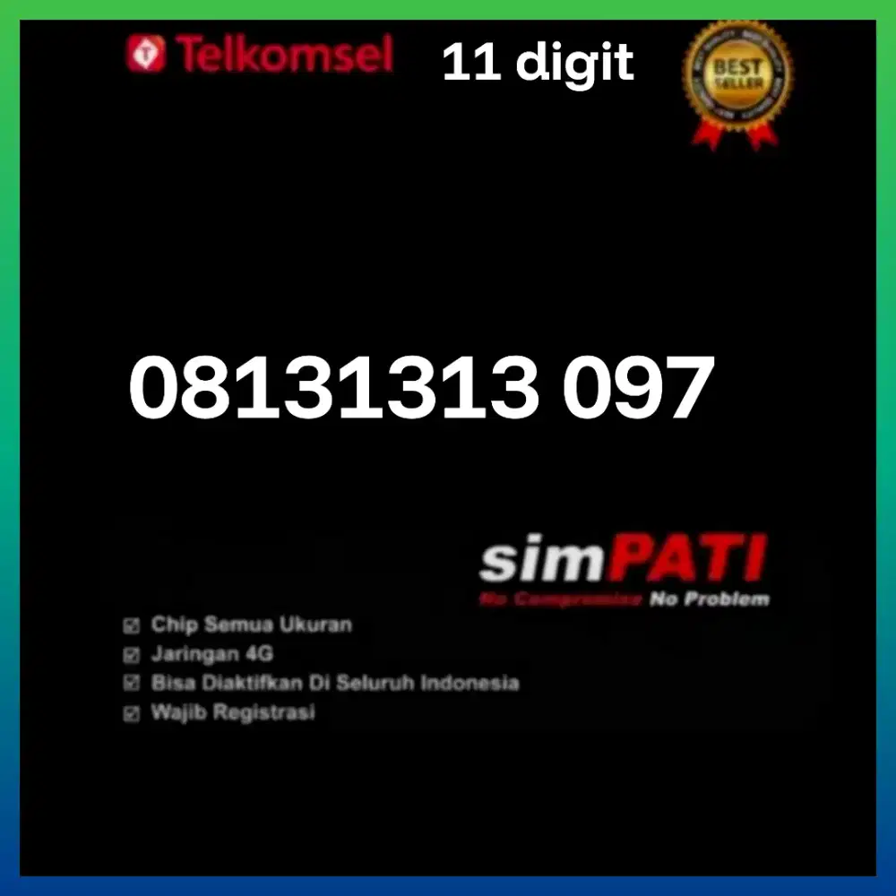 Perdana nomor cantik simpati Telkomsel 11 digit