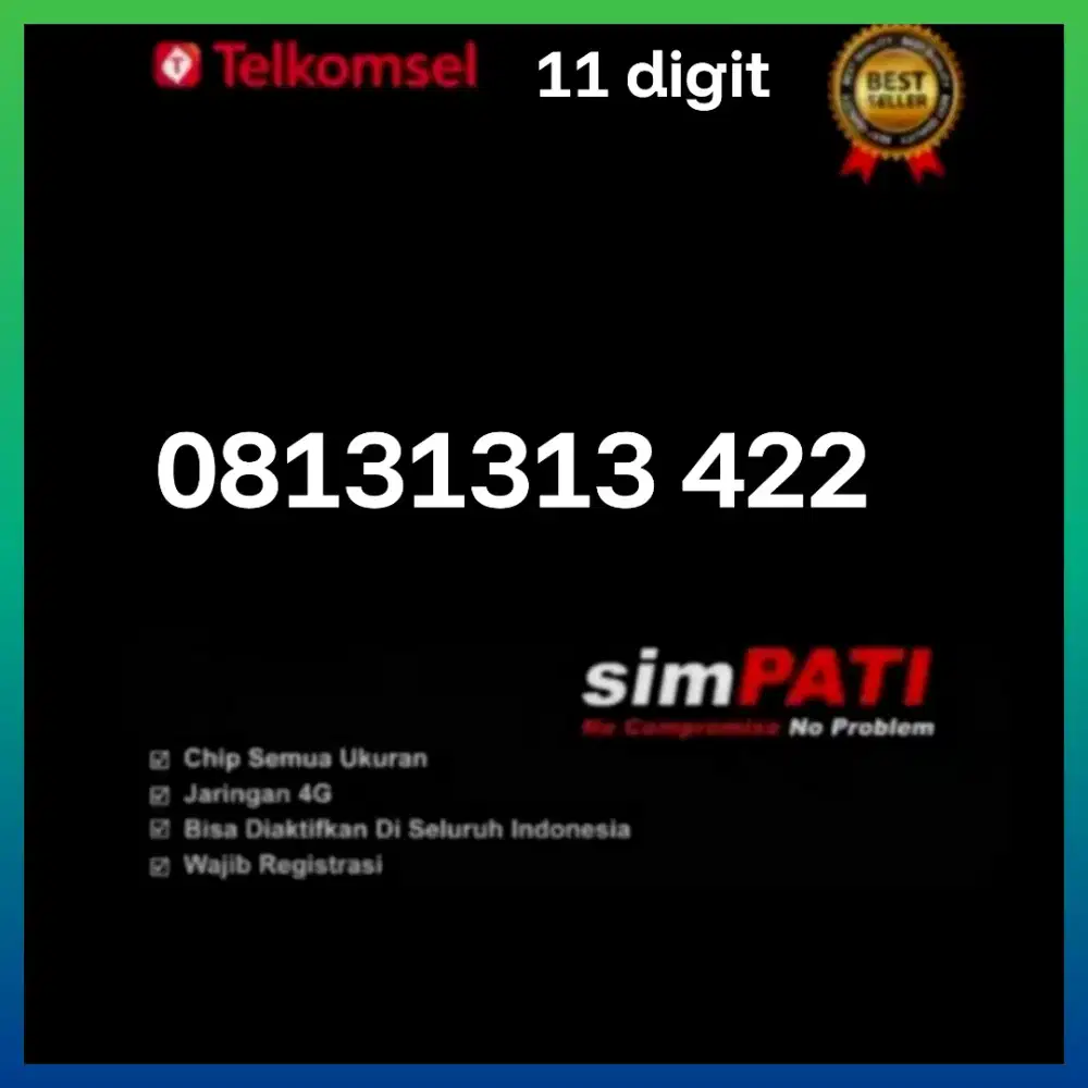 Perdana nomor cantik simpati Telkomsel 11 digit