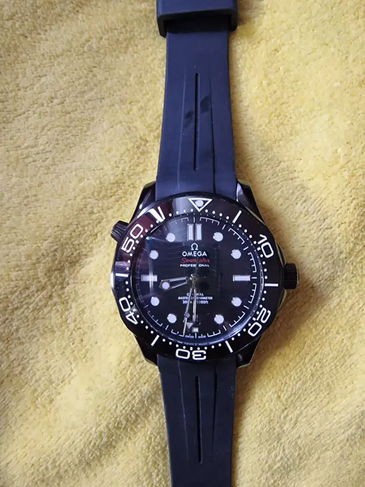 Jam tangan OMG seamaster full black