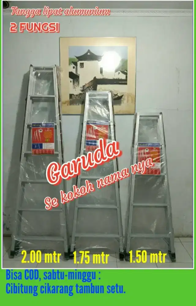Tangga lipat almunium 2 mtr