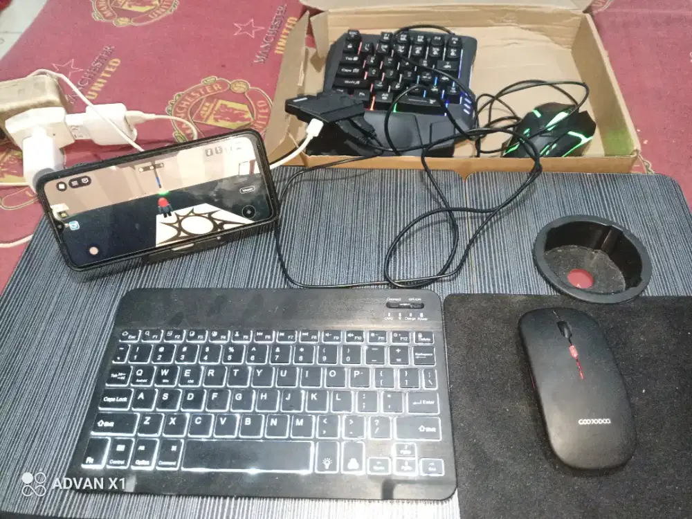 Keyboard, mouse pad wireless dan set up mobilador