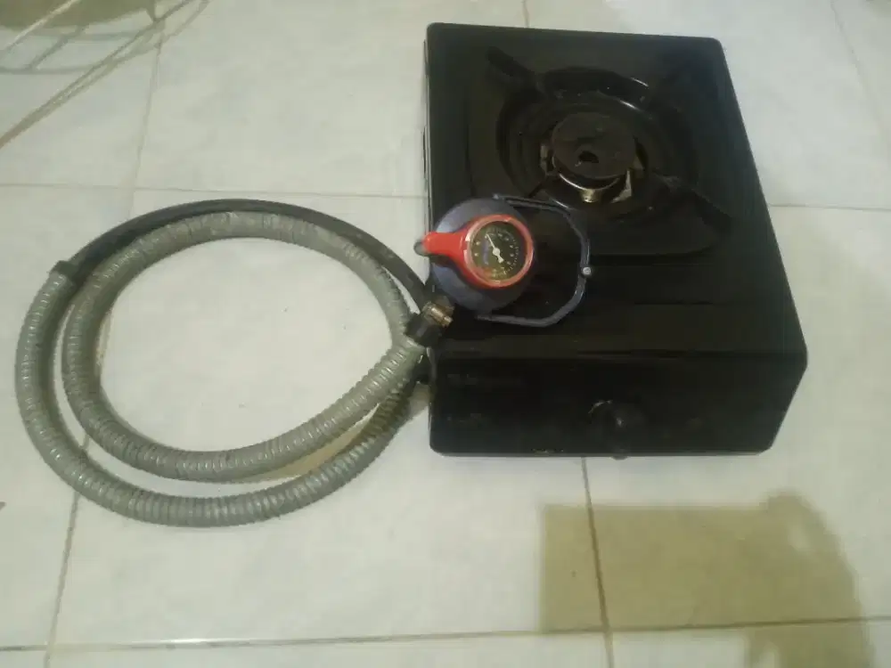Kompor 1 tungku + regulator double lock + Selang gas