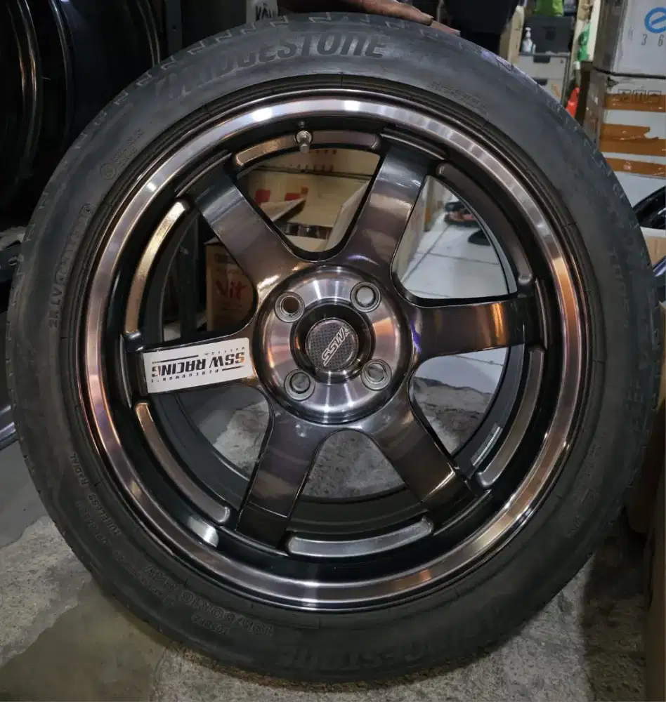 Velg SSW 414 TE-37 R16 PCDx100 Black Coating . Velg Ban 4pcs