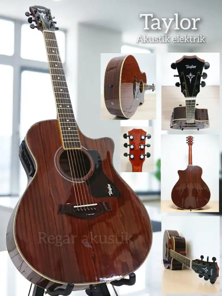 Gitar akustik elektrik taylor rosewood