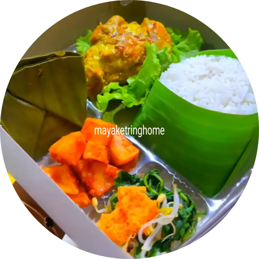 Aneka nasi kotak dengan menu bervariasi