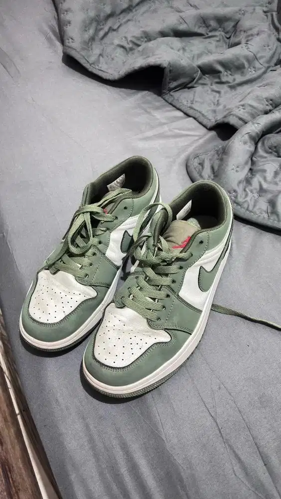air jordan 1 low ori hijau militer