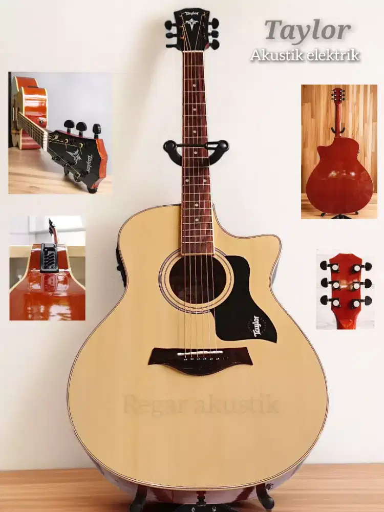 Gitar akustik elektrik Taylor natural