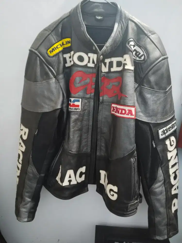 Jaket kulit touring vintage original