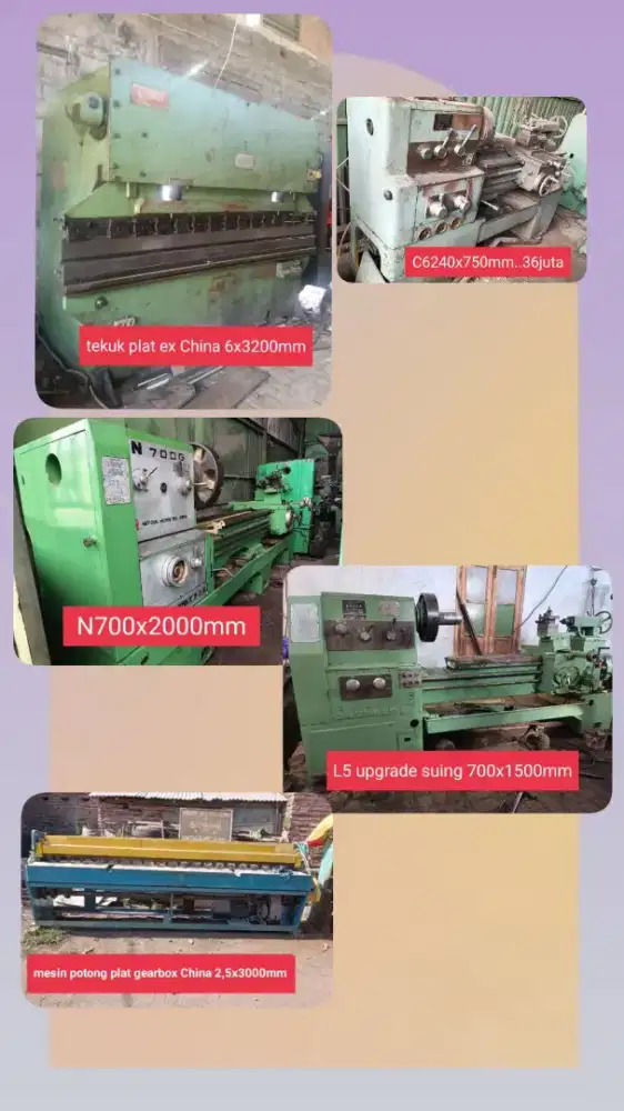 Mesin bubut n tekuk plat