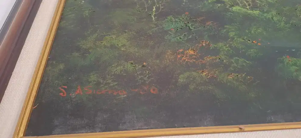 Lukisan Sungai Membrntang di dalam Hutan