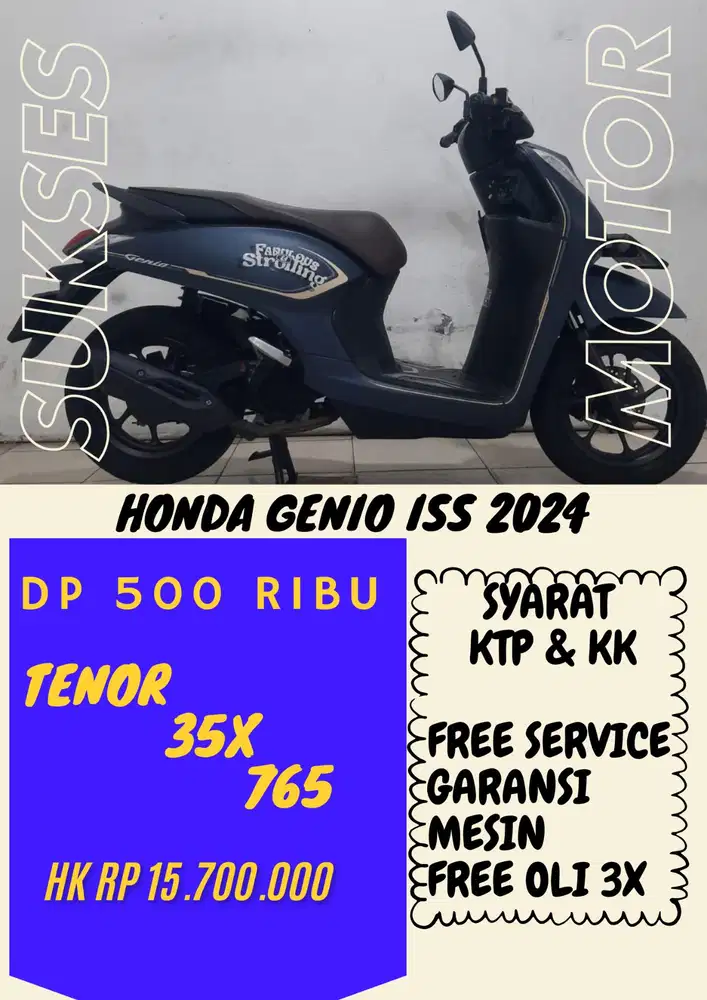 DP MURAH HONDA GENIO ISS 2024 DP 500 RIBU BISA CASH/KREDIT