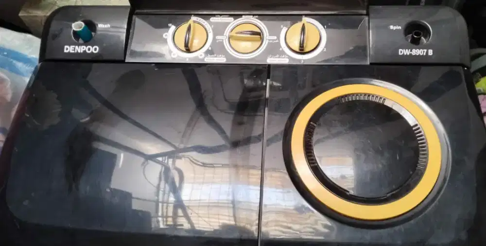 Mesin cuci Denpoo DW-8907 B, jarang pakai, bagus dan normal