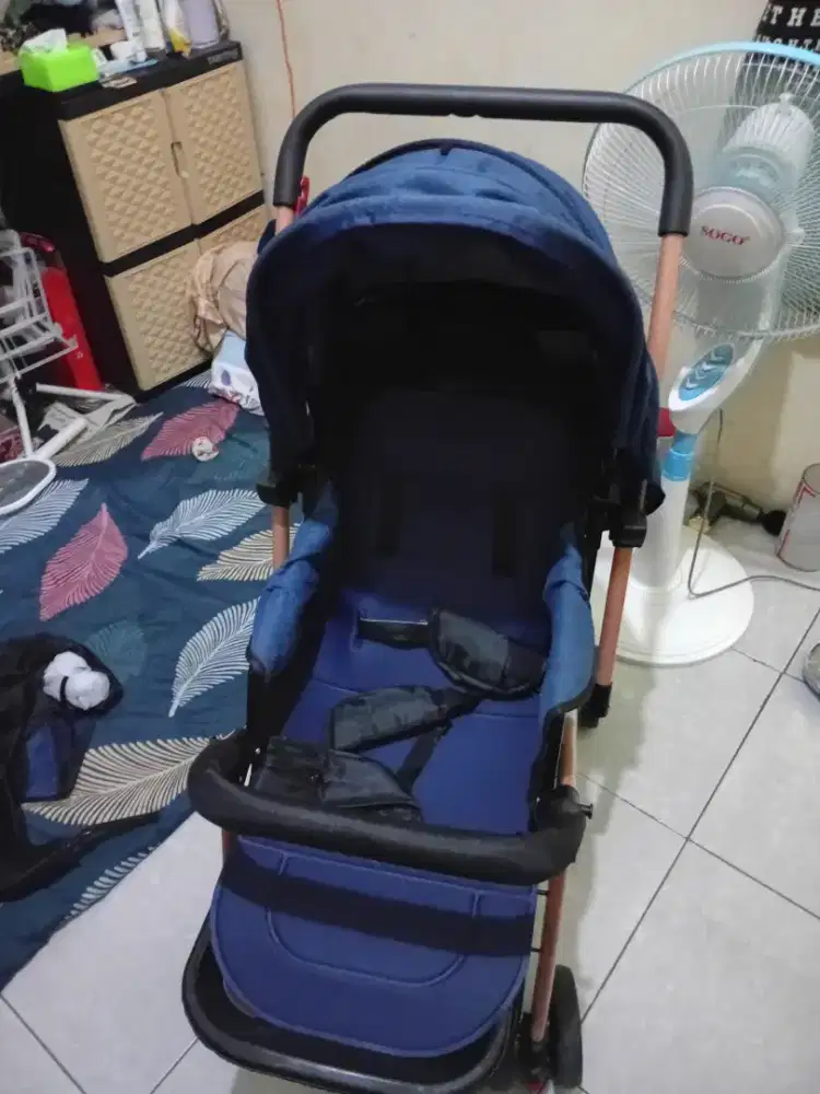 Stroller baby merek beige