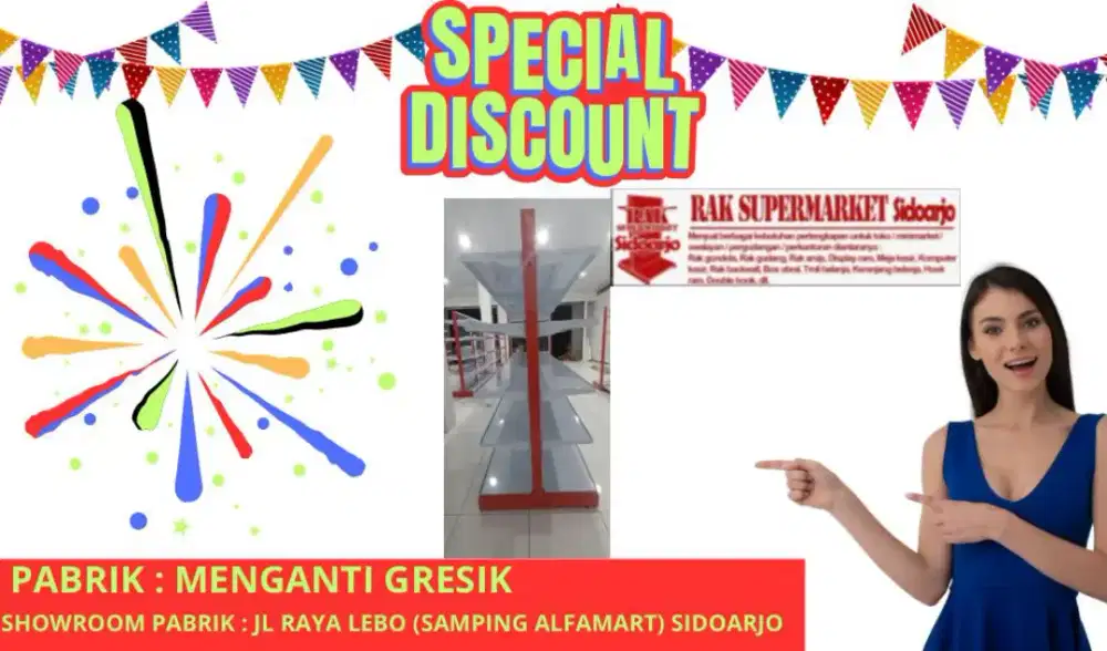 Rak minimarket gondrola dobel