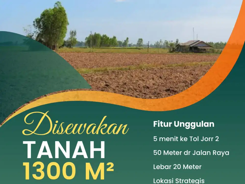 Disewakan Tanah 1300 Ciputat Strategis