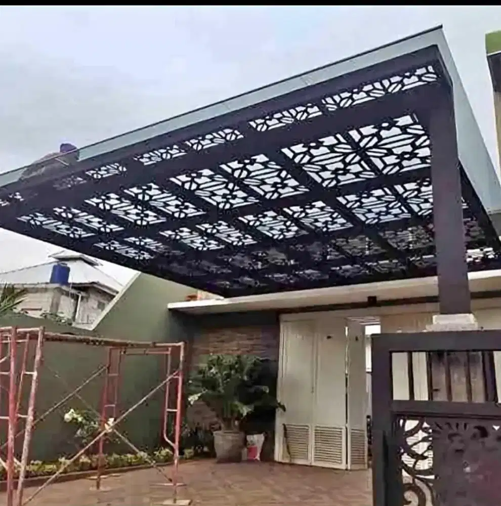 Kanopi atap kaca minimaliss