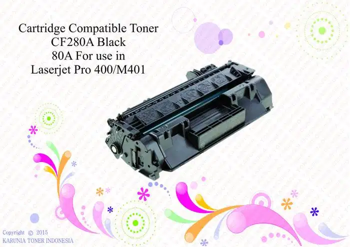 Cartridge Compatibel CF280A / 80A For use in Laserjet P Berkualitas