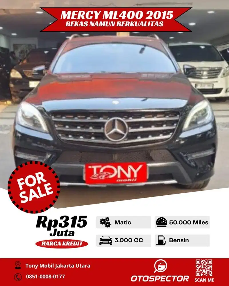 Mercedes Benz ML400 AT 2015 Hitam