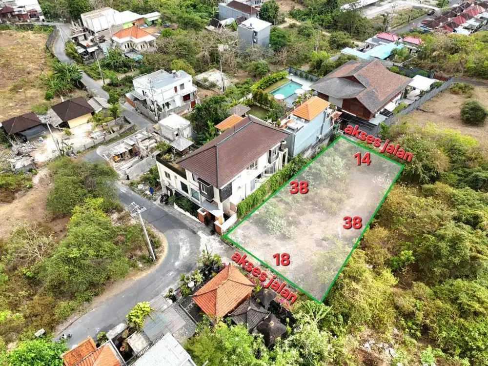 TANAH PREMIUM DEKAT POLTEKPAR NUSA DUA BALI LUAS 6 ARE 2 AKSES JALAN