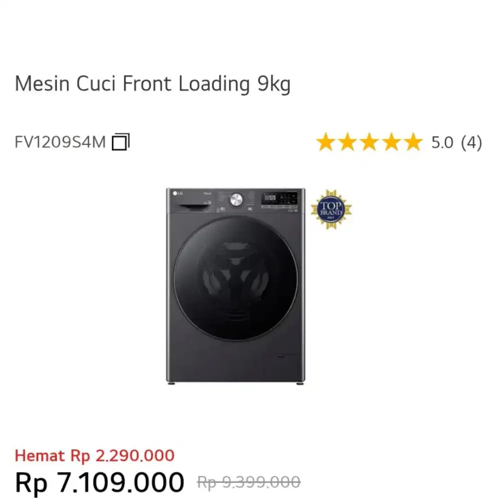 Promo Mesin Cuci Front Loading dari LG promo Cashback dan cicilan 0%