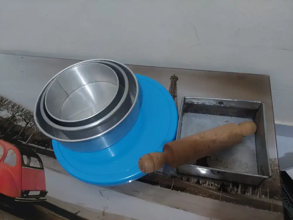 Meja dekor cake,loyang rollin pin