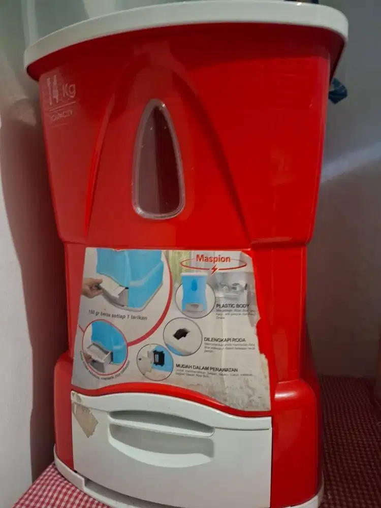 PRELOVED DISPENSER BERAS MERK MASPION KAPASITAS 14KG