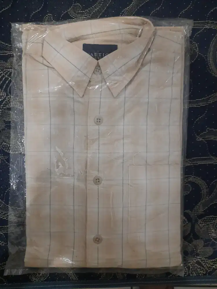 Kemeja tangan panjang ori Nautica UK M cream