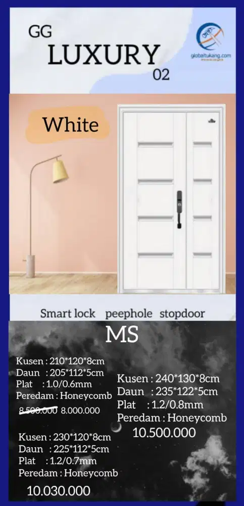 Jual Pintu baja dari yang simple hingga luxury kota Padang