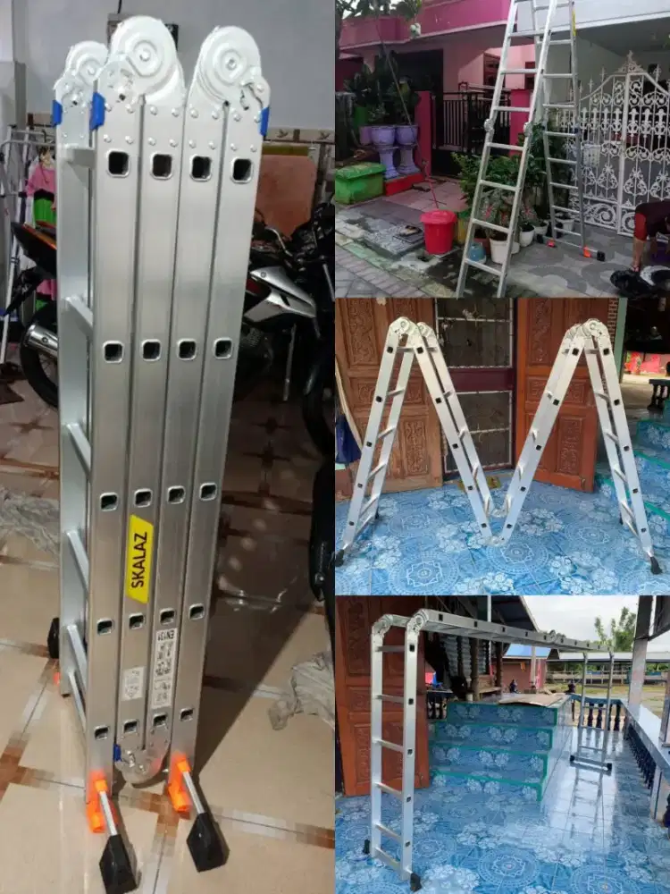 Tangga lipat empat multifungsi