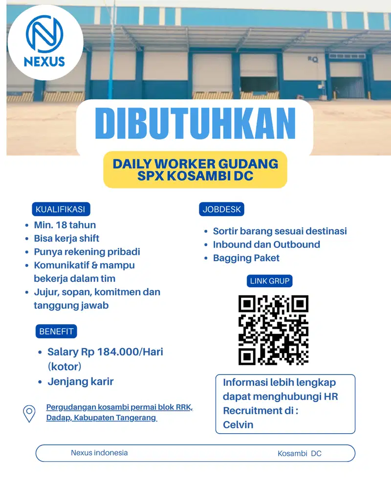 LOWONGAN KERJA KOSAMBI DC