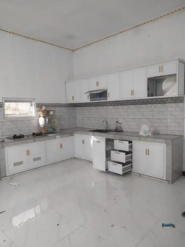 Kitchen Set Alumunium dapur rak minimalis pintu acp bersih anti rayap