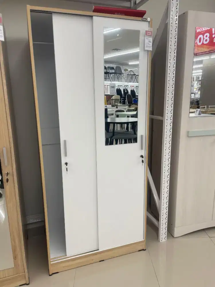 Lemari pakaian sliding 80 cm