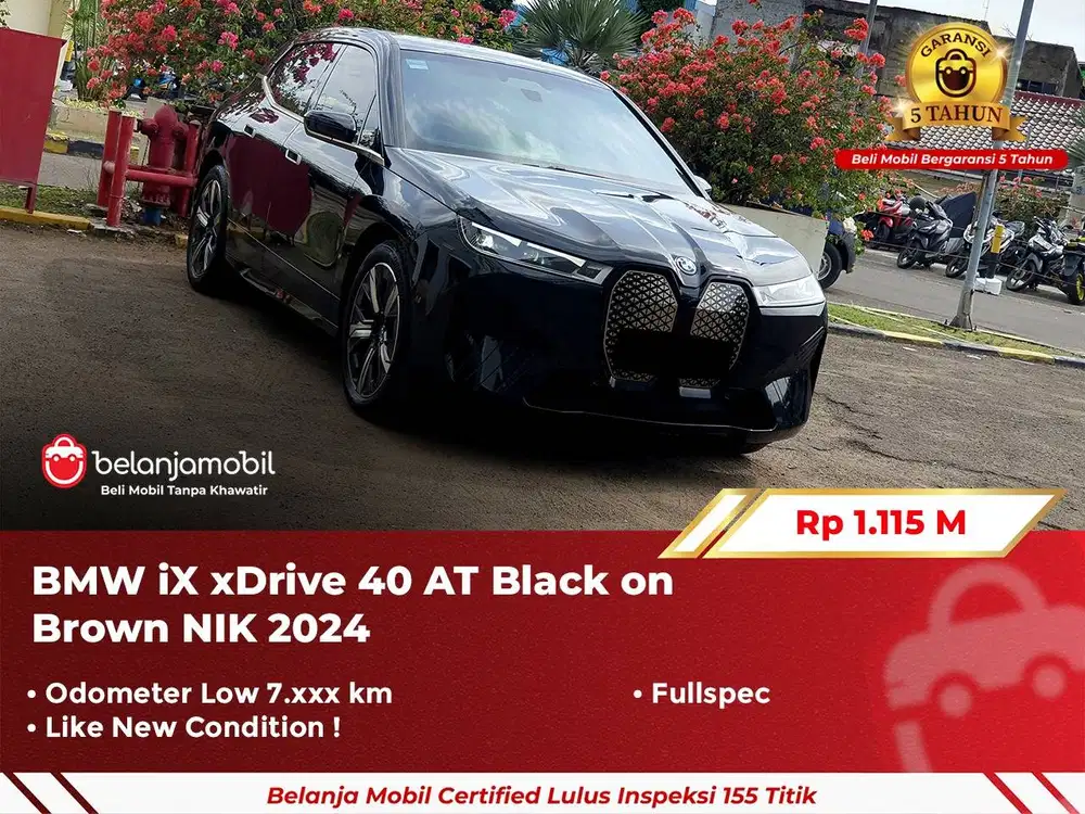 [ GARANSI 5TH ] BMW iX xDrive x Drive 40 Fullspec AT Black 2024 2025