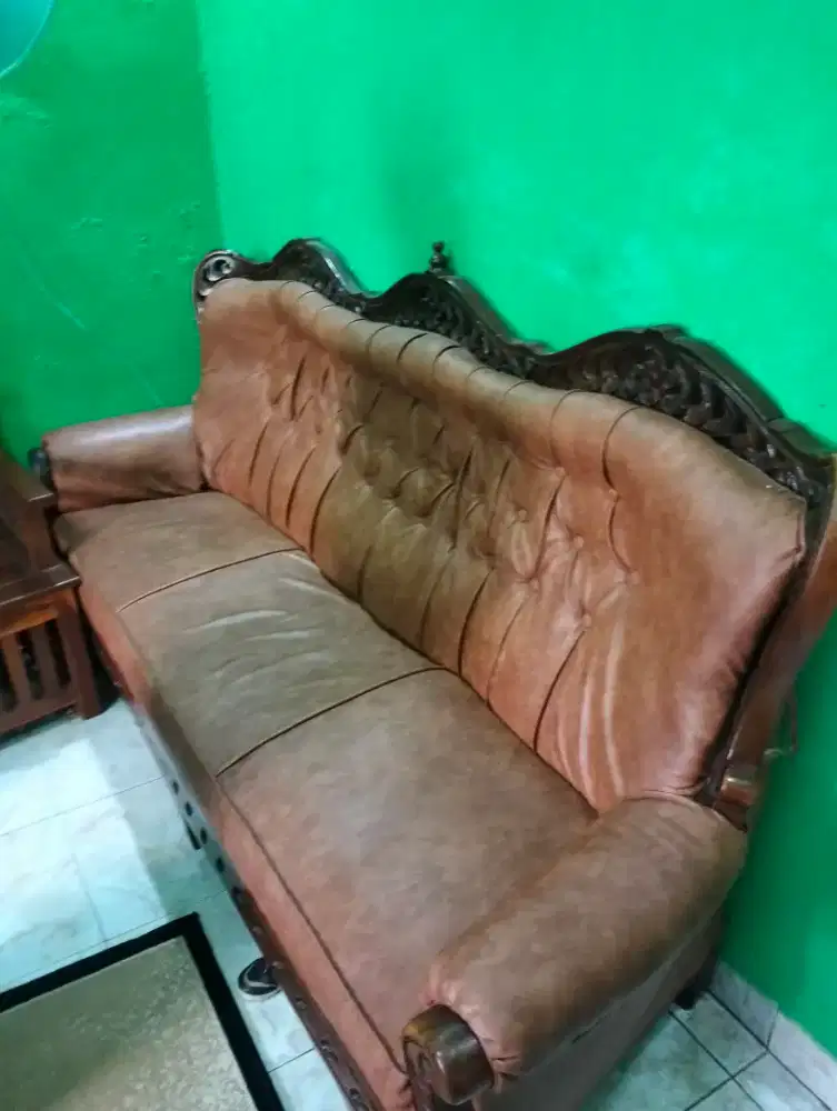 Dijual cepat sofa kursi kayu jati