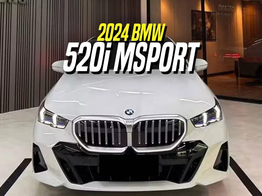 BMW 520i M Sport 2024 White on Black Putih 520 i MSport