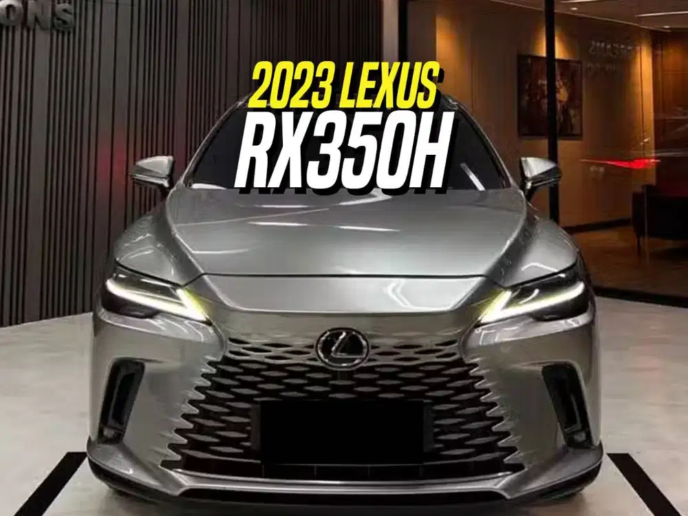 Lexus RX350h Hybrid 2023 Sonic Titanium on Black Abu-Abu Grey RX 350h