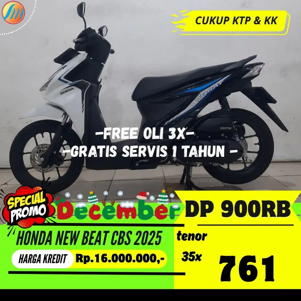 DP 900RIBU HONDA NEW BEAT CBS 2025 SEKEN ANGSURAN SANGAT TERJANGKAU
