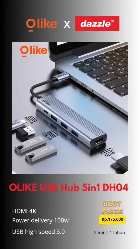 USB Hub merk OLIKE DH04