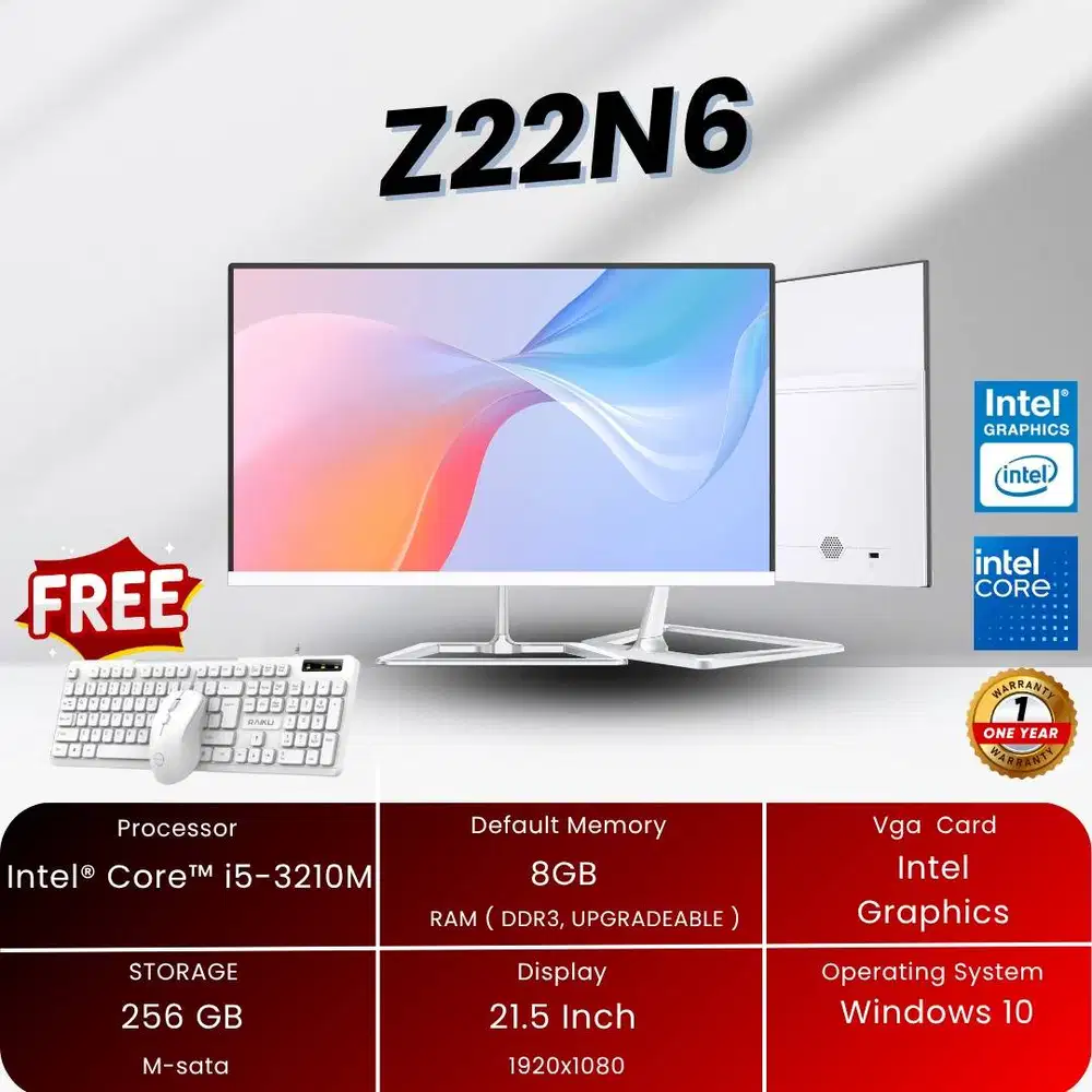 AIO Z22N6 Core i5 3210M 8GB SSD 256GB 21.5″ VGA Intel W10 Office