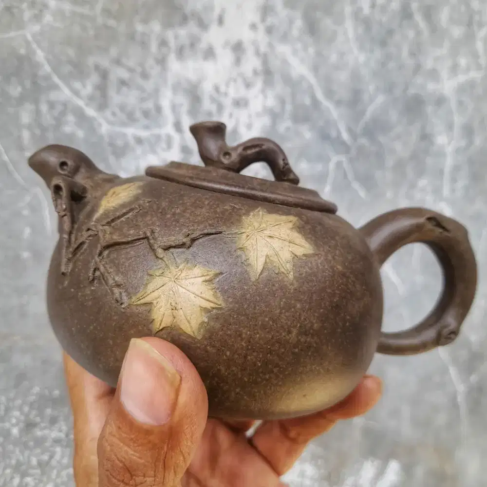 Teko antik yi xing tua teapot yixing cina lama