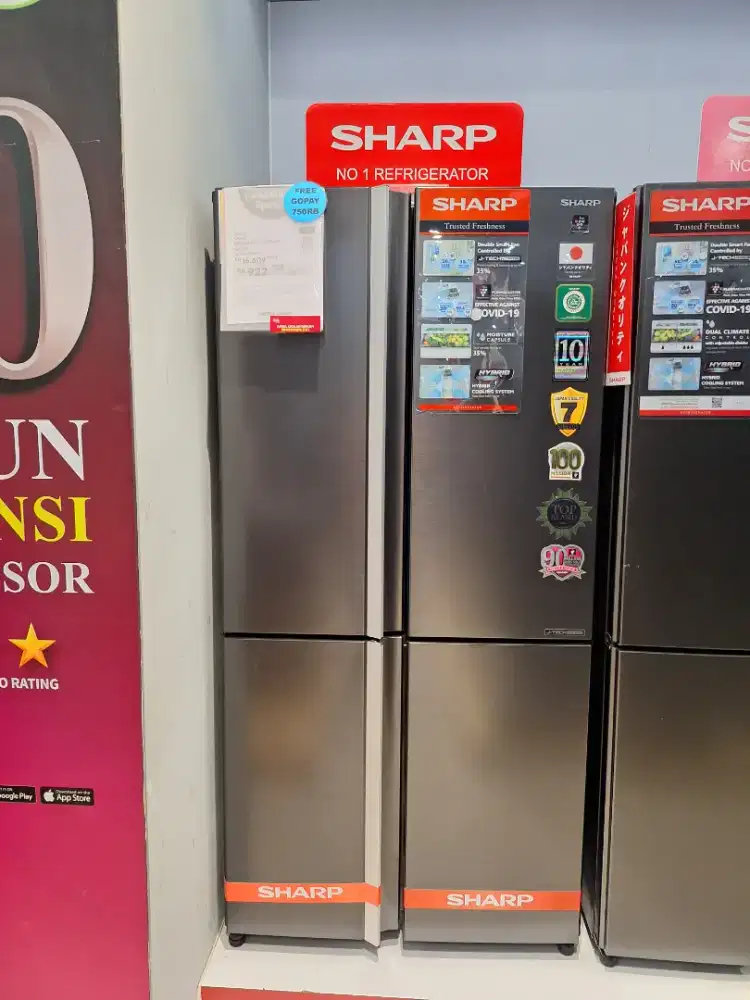 CREDIT KULKAS SHARP 2 PINTU BUNGA 0% FREE 2 KALI CICILAN