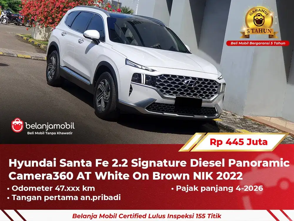 [ GARANSI 5TH ] Hyundai Santafe Santa Fe 2.2 Diesel AT 2022/2023