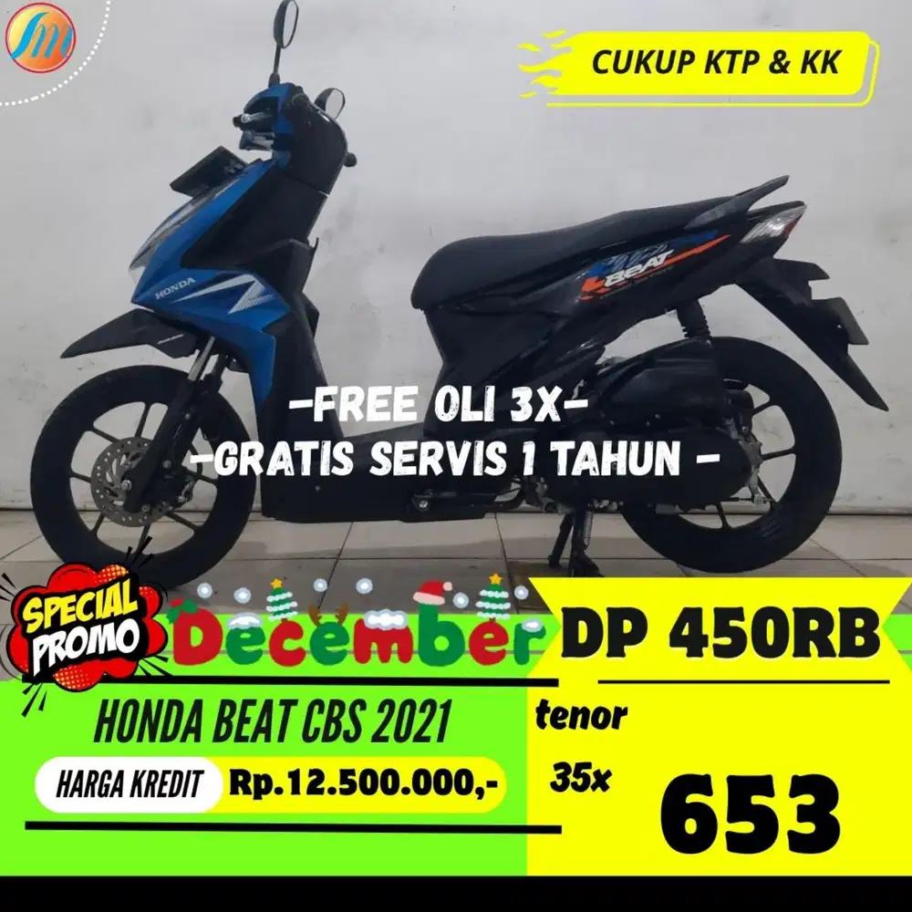 DP 450RIBU KREDIT HONDA BEAT CBS 2021 ANGSURAN SANGAT RINGAN FREE OLI