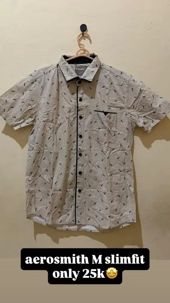 baju kemeja aerosmith M slimfit
