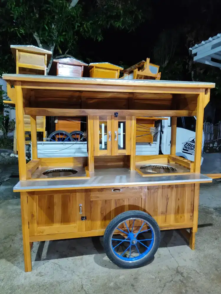 Gerobak Angkringan Bakso Mie Ayam PeceL Bubur Sate Martabak Ronde dlL