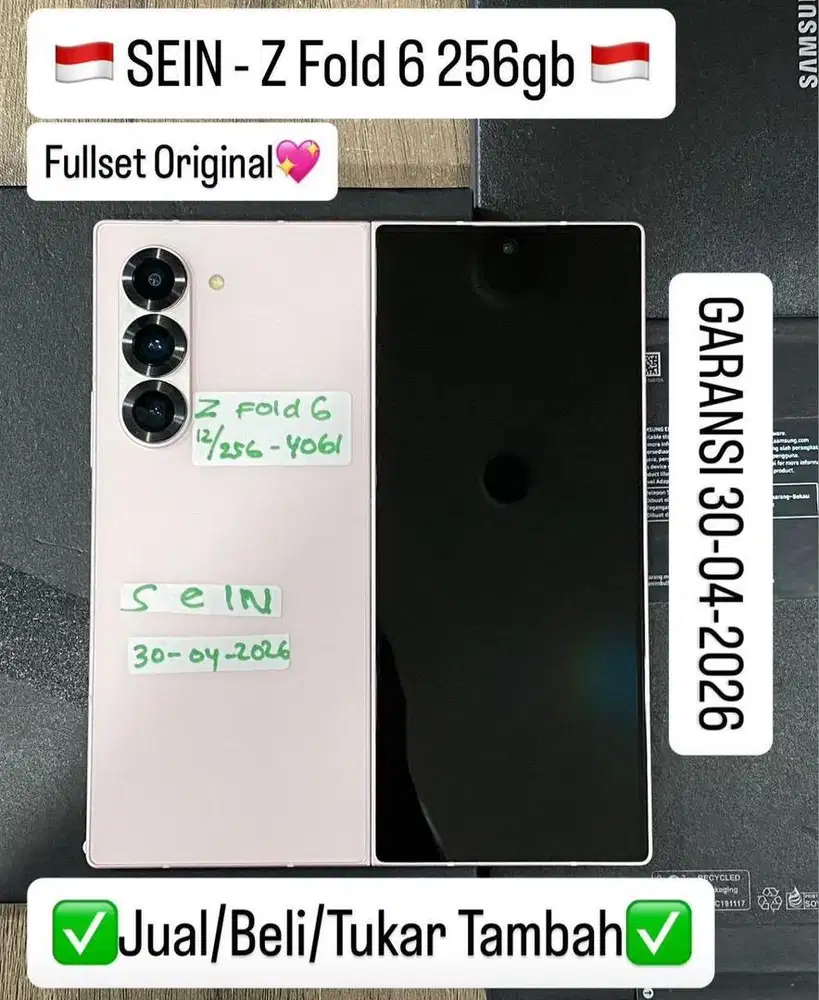 Samsung Zfold 6 12/256 Gb Pink Resmi Sein Garansi On