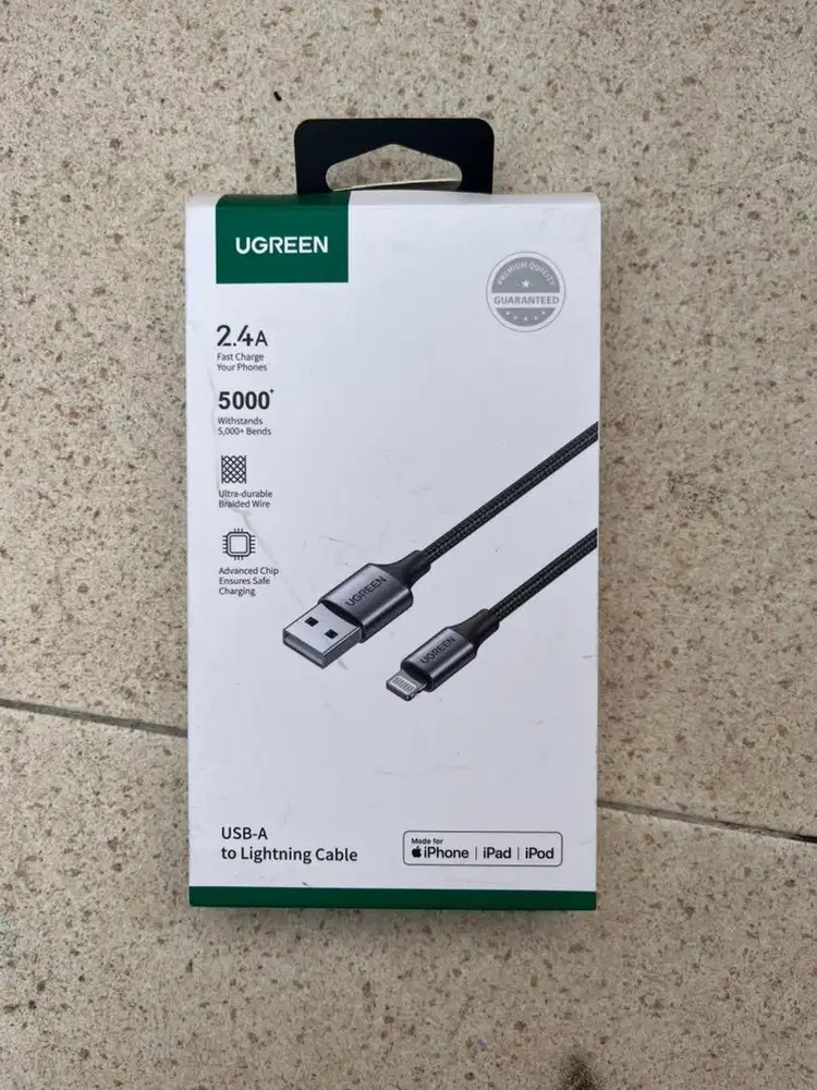 Charger UGREEN MFi USB-A ke Lightning, Fast Charge 2.4A - HSC 2025