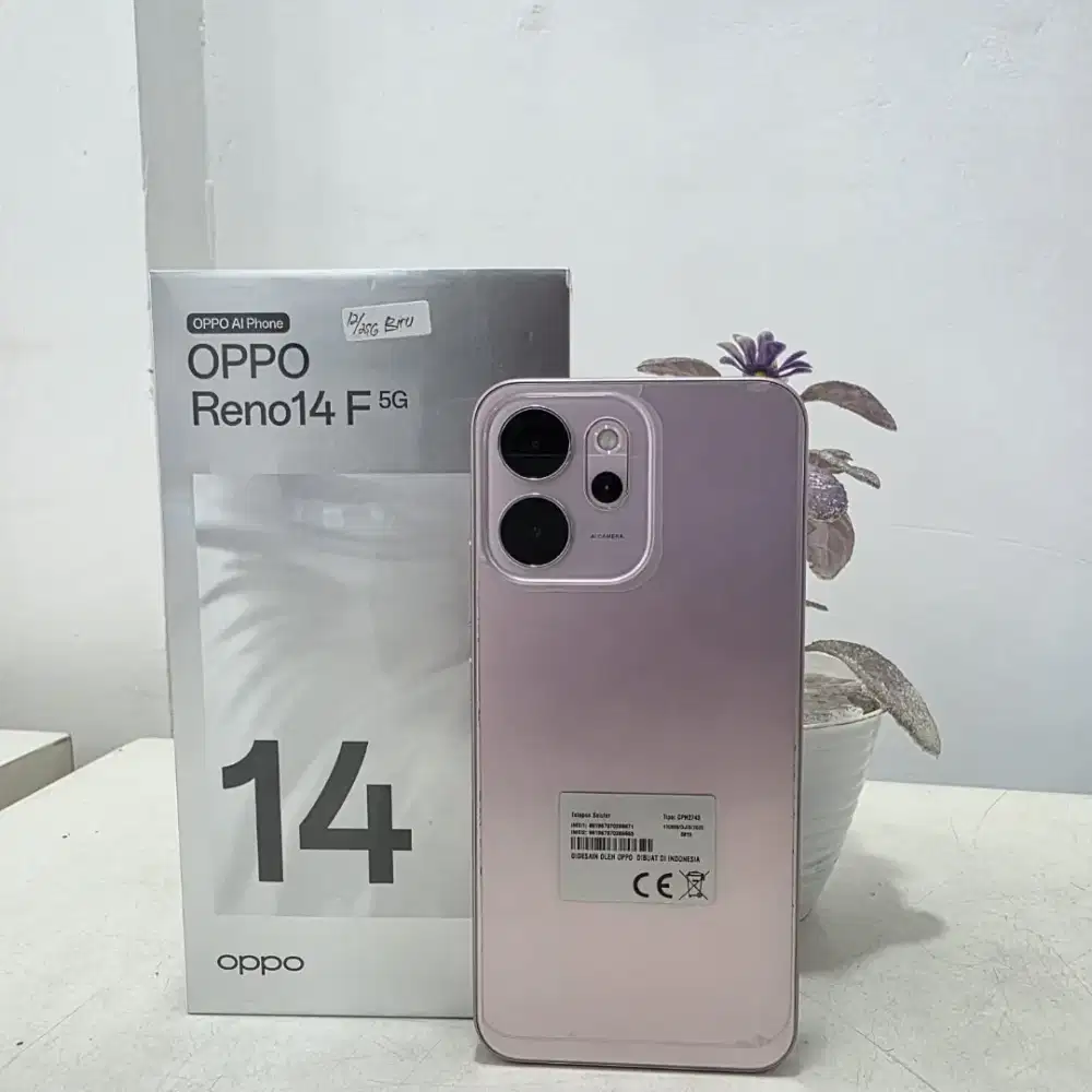 OPPO RENO 14F 5G KONDISI SEGEL BERGARANSI RESMI